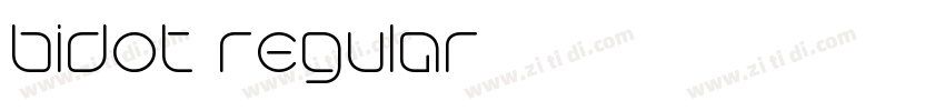 bidot regular字体转换